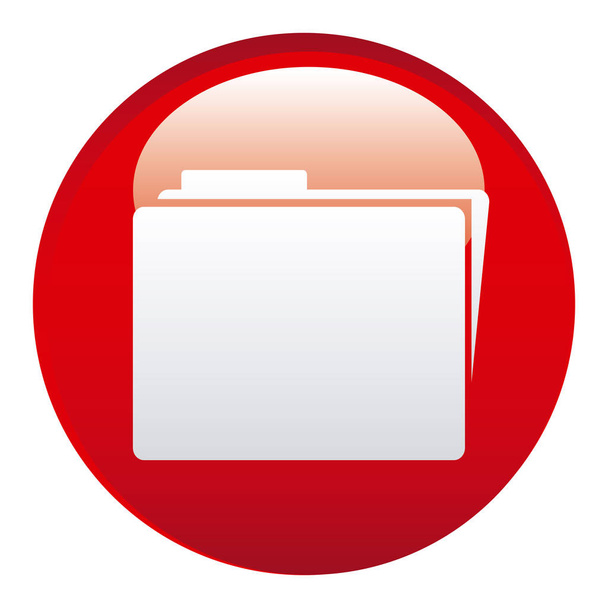 red file emblem icon - Vector, imagen
