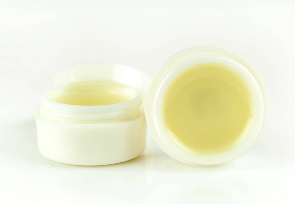 peppermint lip balm gel isolated on white background - Fotó, kép