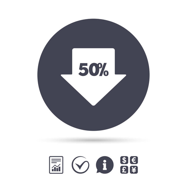 50 percent sale icon - Vetor, Imagem