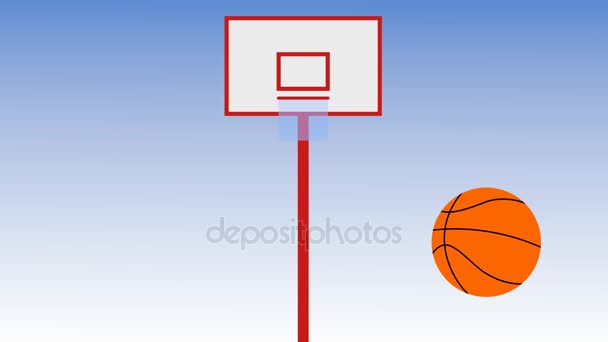Ball natáčení s různými basketbalový opěradlo, několik pozadí - Záběry, video