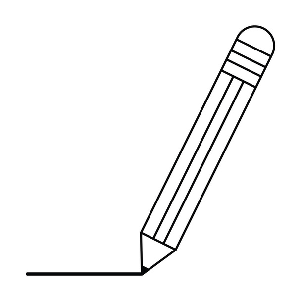línea de utensilios de la escuela de lápiz
 - Vector, imagen