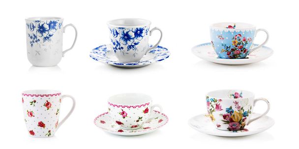 Porselen kupalar, çay bardağı - Fotoğraf, Görsel
