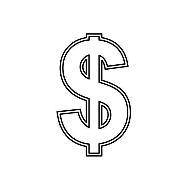 Dólar Moeda de dinheiro
 - Vetor, Imagem
