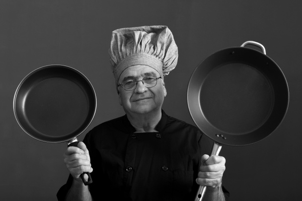 Portrait d'un grand chef noir et blanc
 - Photo, image