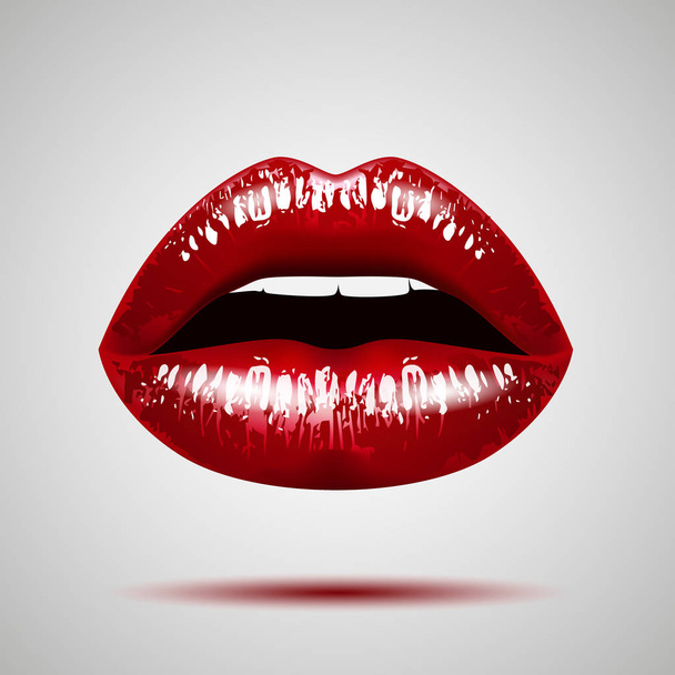 Chic labios rojos. Ilustración vectorial
 - Vector, Imagen