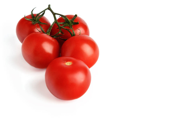 Tomatoes cherry branch isolated on white background - Φωτογραφία, εικόνα