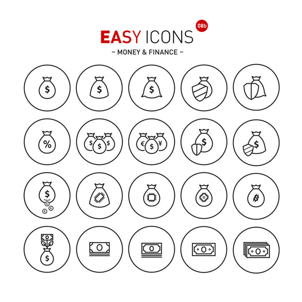 Easy icons 08b Money - Vetor, Imagem