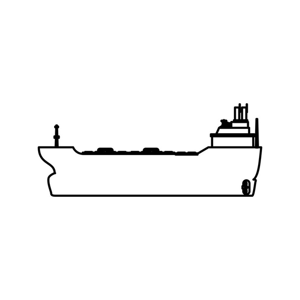 freighter ship boat - Vector, Image