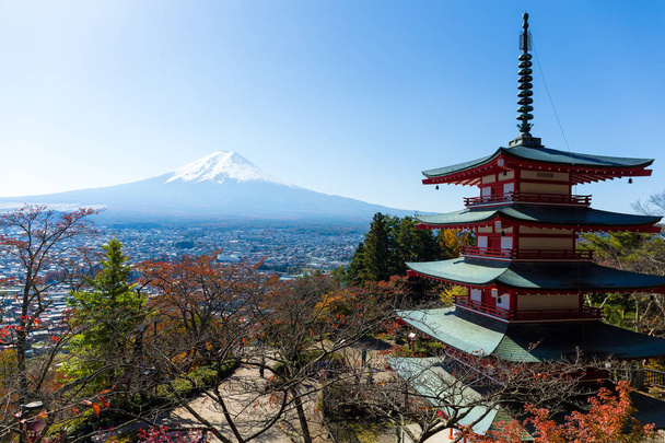 Mount Fuji and Chureito Pagoda - Photo, Image