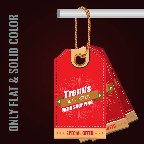 Special sale or discount offer tag banner - Vector, Image