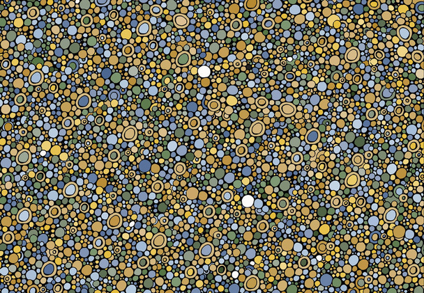 abstrakter Hintergrund, bestehend aus farbigen Kreisen unterschiedlicher Größe - Vektor, Bild
