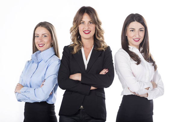 Portrait of three business women isolated on white - Foto, Bild