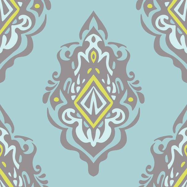 Дамаск бесшовный винтажный роскошный декоративный вектор
 - Вектор,изображение