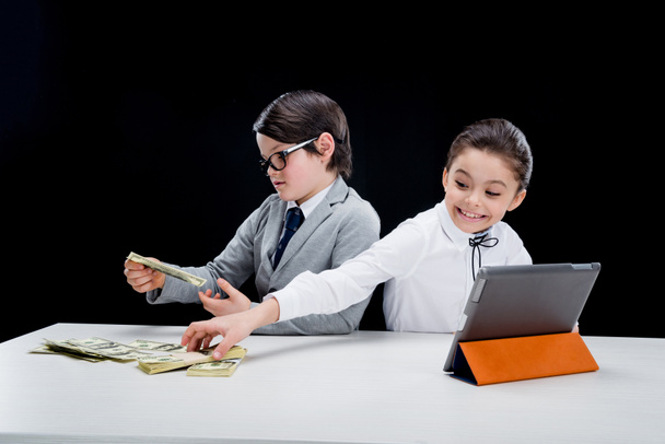 kids playing businessman and businesswoman - Photo, Image