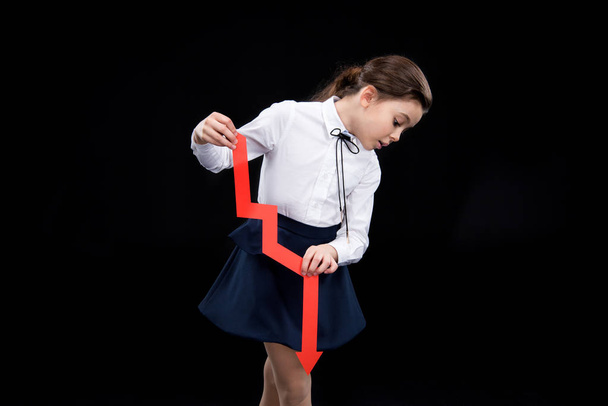 Girl with red arrow - Photo, Image