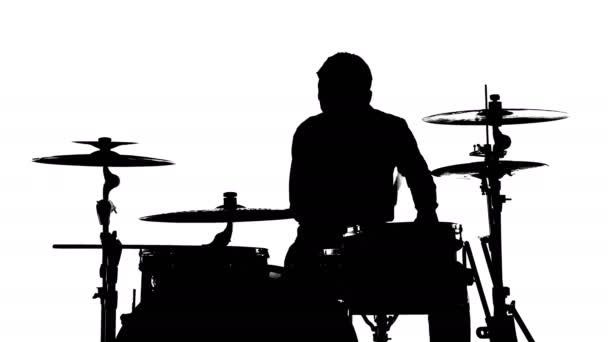Silueta bubeník a bicí - Záběry, video