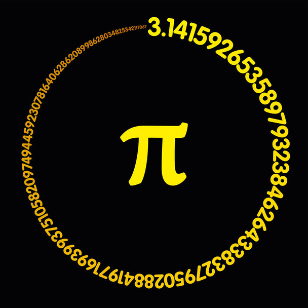 Número dorado Pi formando un círculo
 - Vector, imagen
