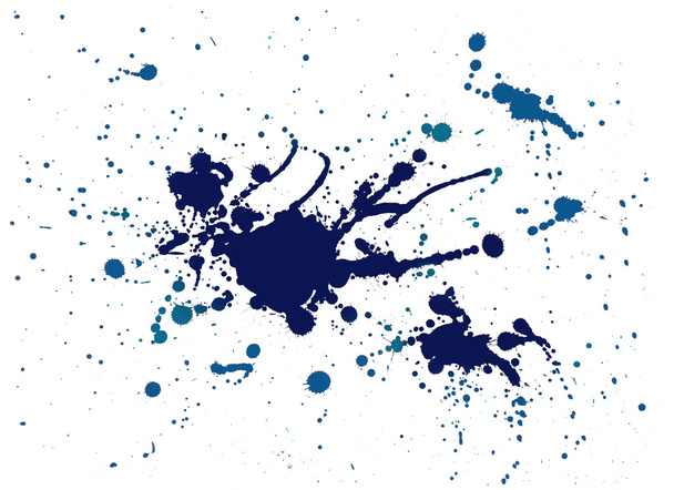 Blue Splash Malerei - Foto, Bild