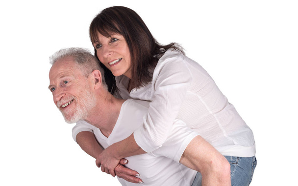 Portrét šťastného staršího páru - Fotografie, Obrázek