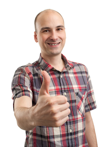 Happy man with thumbs up - Photo, image