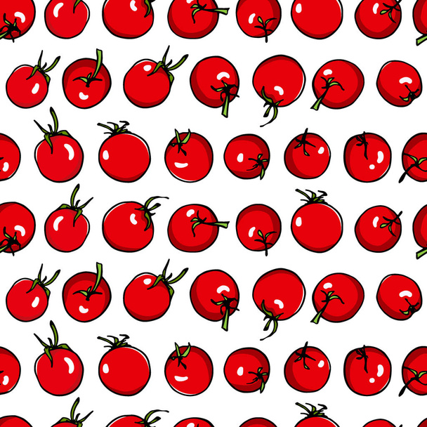 Tomatoes seamless pattern - Διάνυσμα, εικόνα