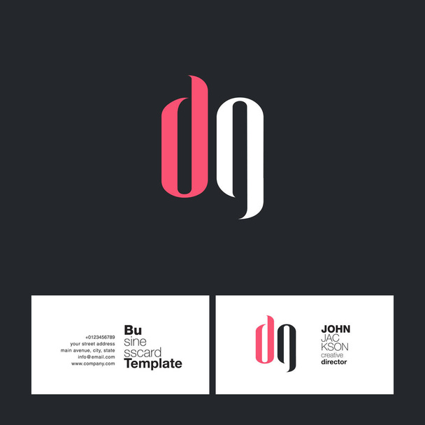 DG Letters Logo Business Card - Vector, Image