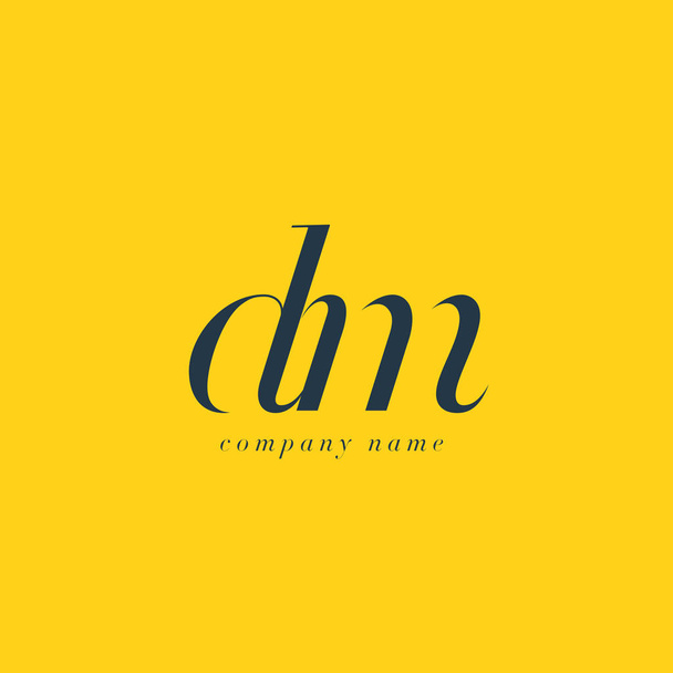 Dm の文字ロゴのテンプレート - ベクター画像