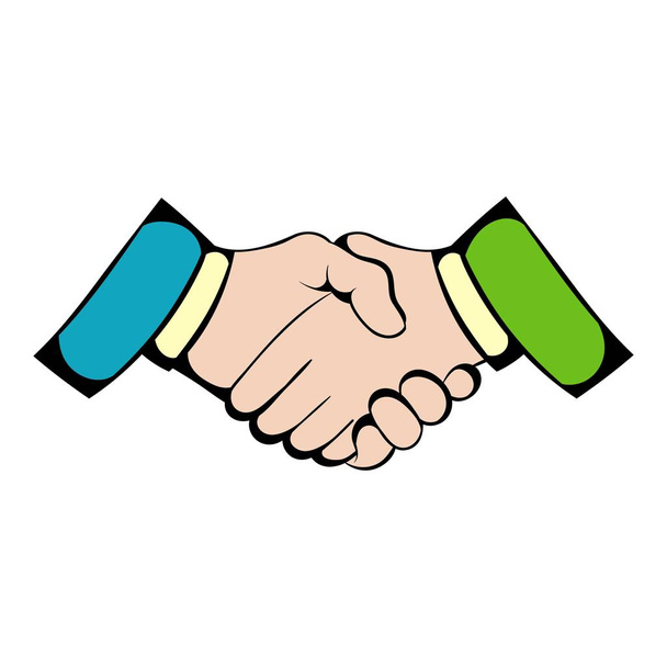 Handshake icon, icon cartoon - Vector, Image