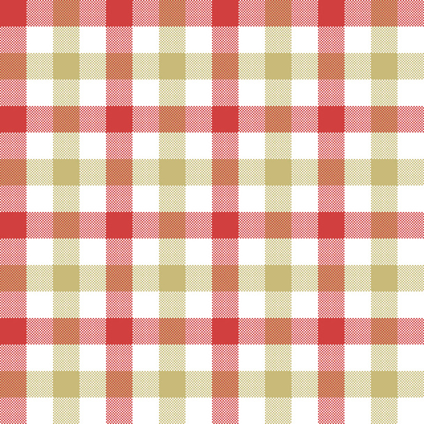 Patrón sin costura de mantel rojo beige cheque
 - Vector, Imagen