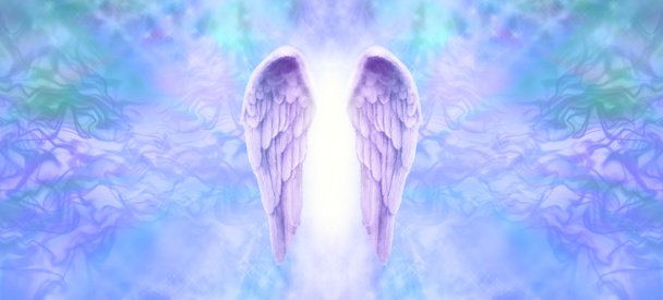 Banner de alas de ángel lila
  - Foto, imagen