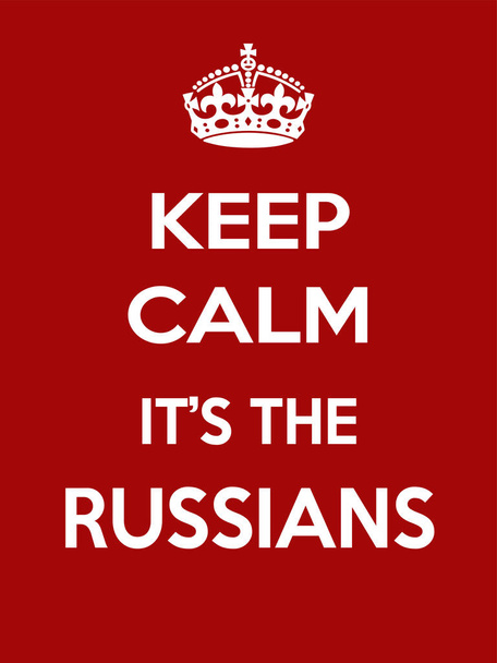 Verticale rechthoekige rood-witte motivatie de poster van de Russen gevestigd in vintage retro stijl - Vector, afbeelding