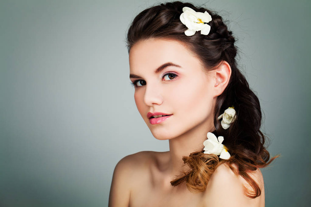 Aranyos Spa modell Healty tiszta bőr nő - Fotó, kép