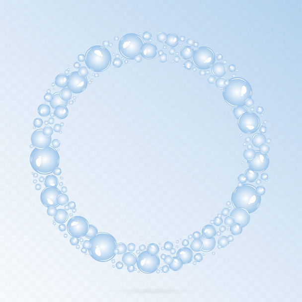 Soap bubbles circle. - Vector, Image