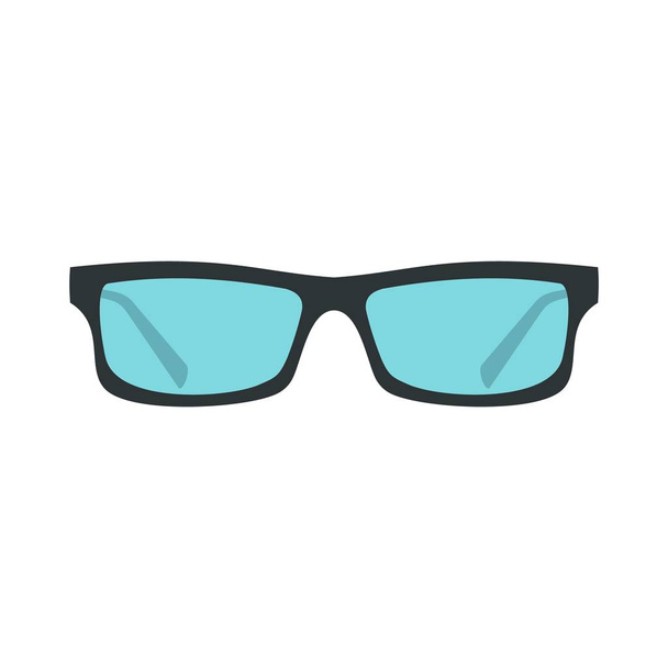 Glasses icon, flat style - Vector, afbeelding