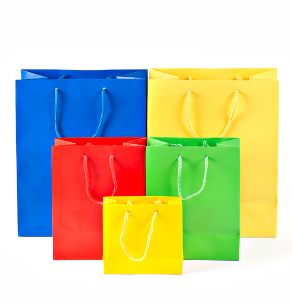 colorful shopping bags. sale concept - Фото, зображення