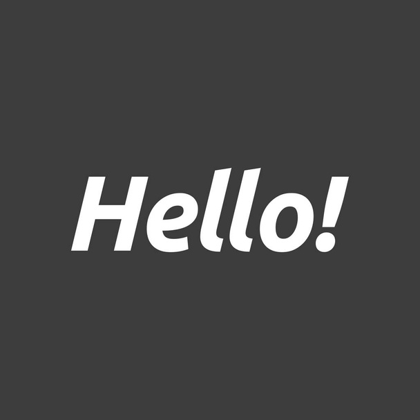 Ilustración vectorial aislada del texto Hello
! - Vector, imagen