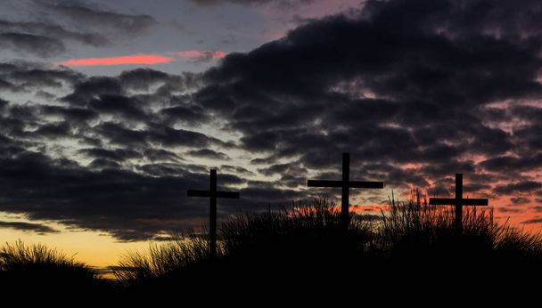Darkness Salvation Crosses - Photo, Image