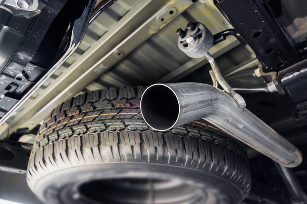 Exhaust pipe of a truck - Photo, Image