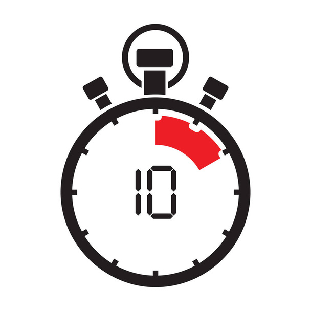 ten minute stop watch countdown - Vector, Image