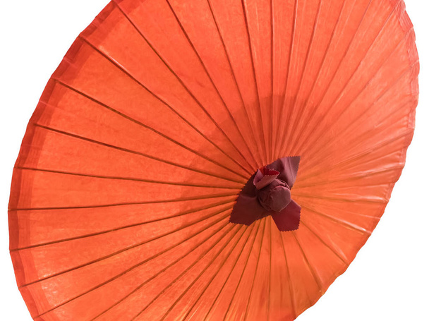 asiatische Regenschirm Detail handgefertigt dekoriert close up - Foto, Bild