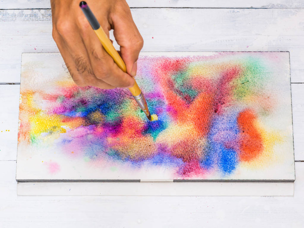 El boyama renkli su renk kağıt üzerinde - Fotoğraf, Görsel