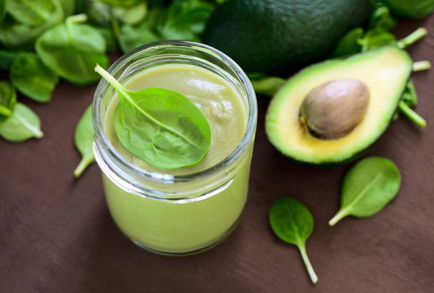 Avocado and spinach smoothies - Photo, Image