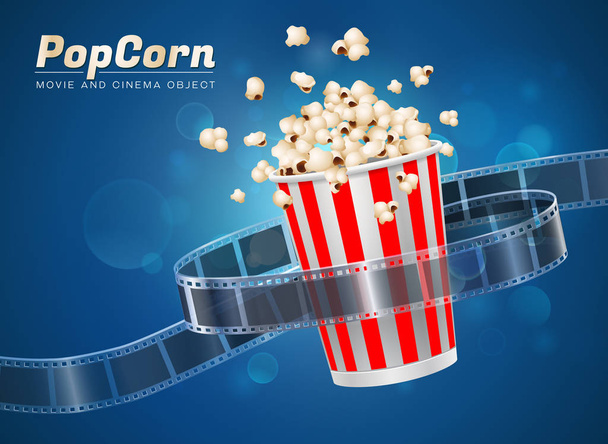 obiekt filmowy w kinie popcorn - Wektor, obraz
