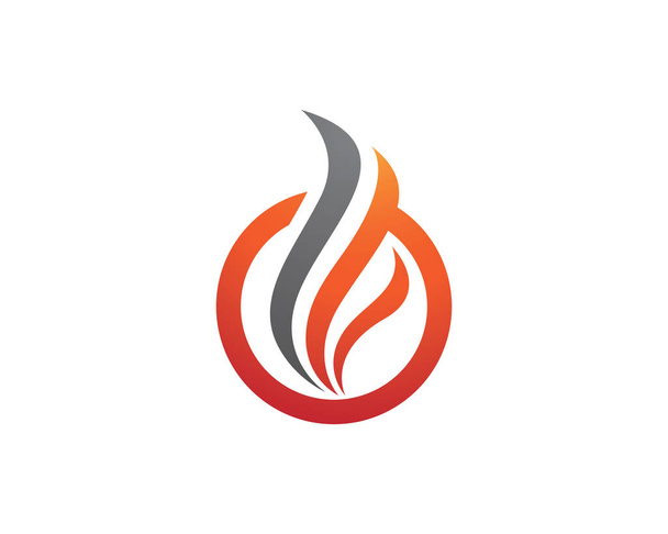 Oheň plamen logo a šablonu vektor - Vektor, obrázek