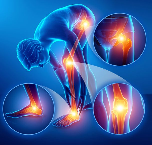 3d Illustration of male feeling Leg pain - Photo, Image
