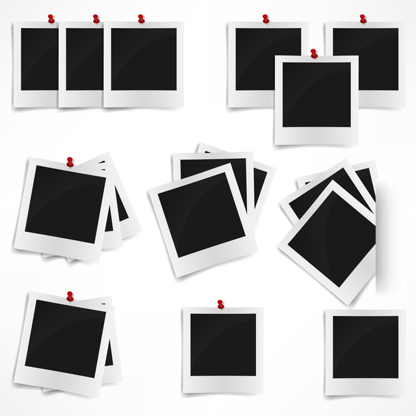 Polaroid photo frame isolated on white background. Vector illust - Διάνυσμα, εικόνα