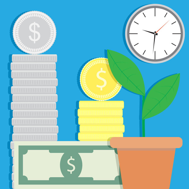 Finance success and growth - Vector, Image