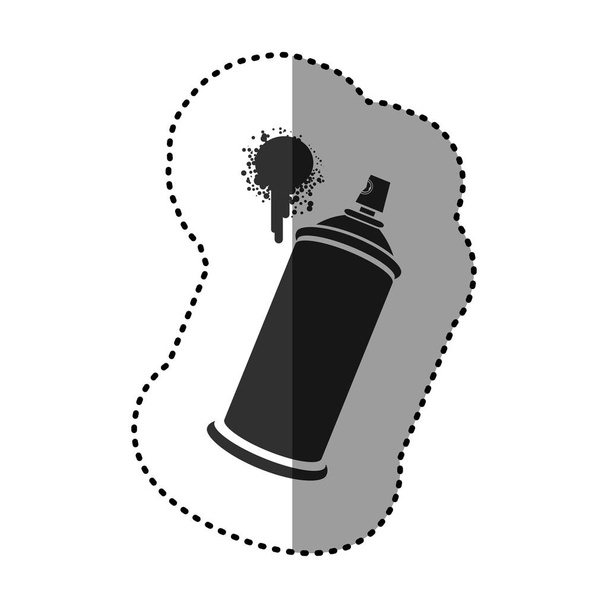 black aerosol sprays with a stain icon - Vector, Image