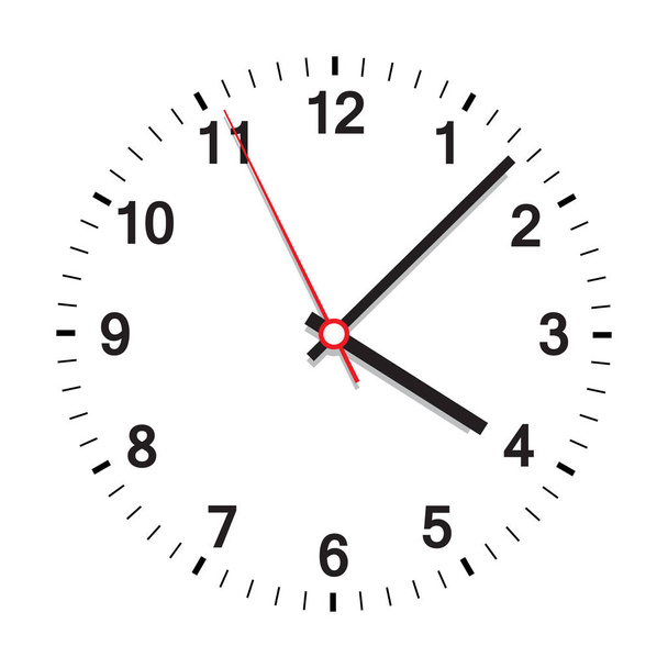 Icono del reloj ilustración vector. Reloj de oficina sobre fondo blanco
. - Vector, imagen