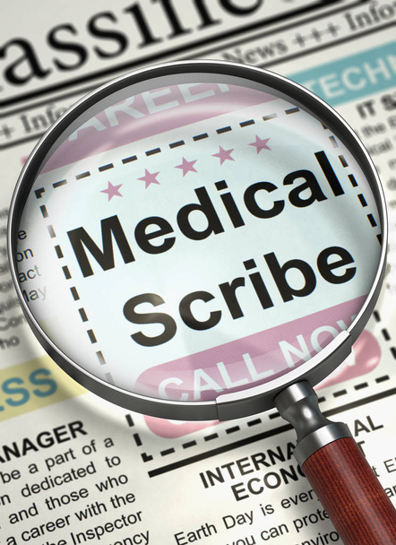 Now Hiring Medical Scribe. 3D. - Photo, Image
